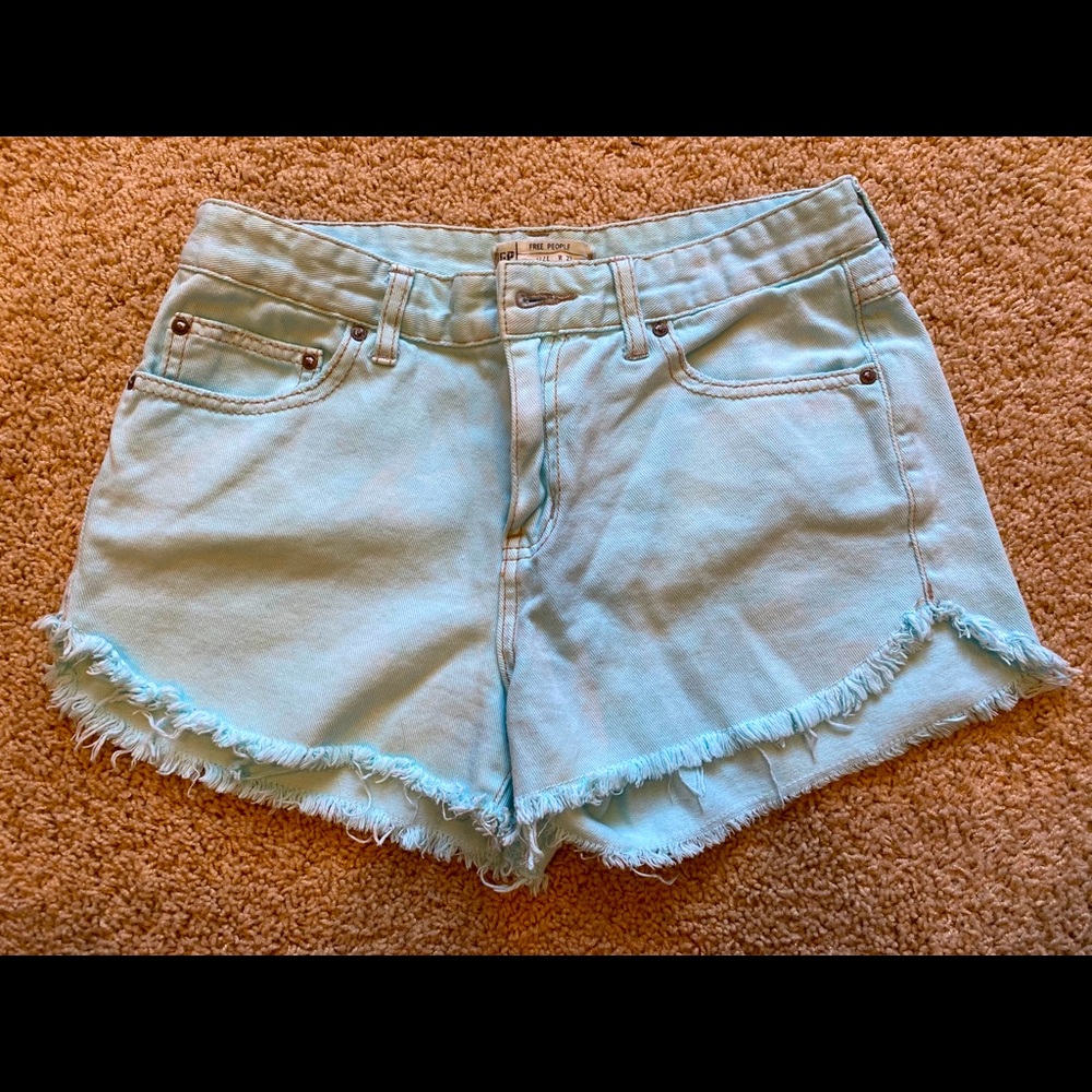 Free People Turquoise Shorts